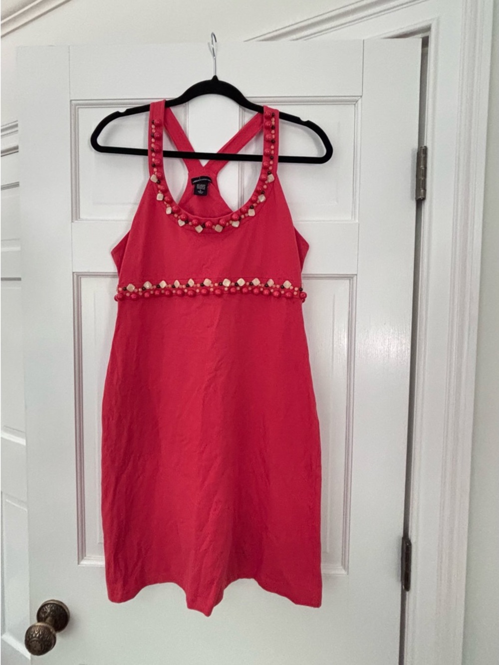 Moda International Coral Beaded Tank Dress